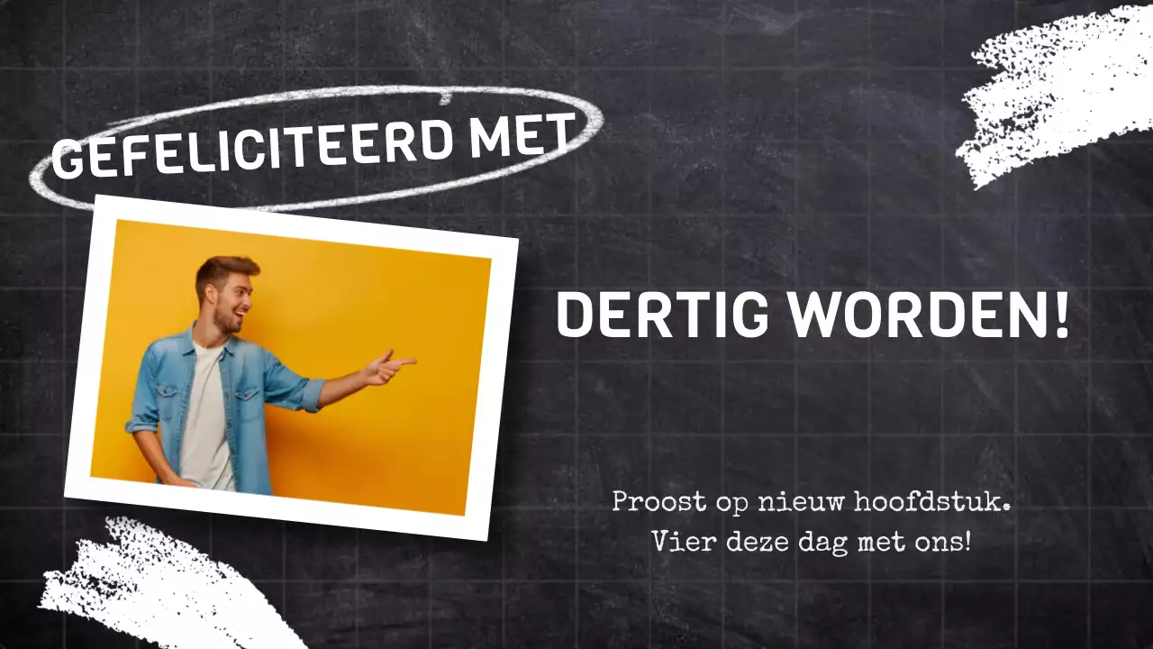 zwarte trendy verjaardag Presentatie