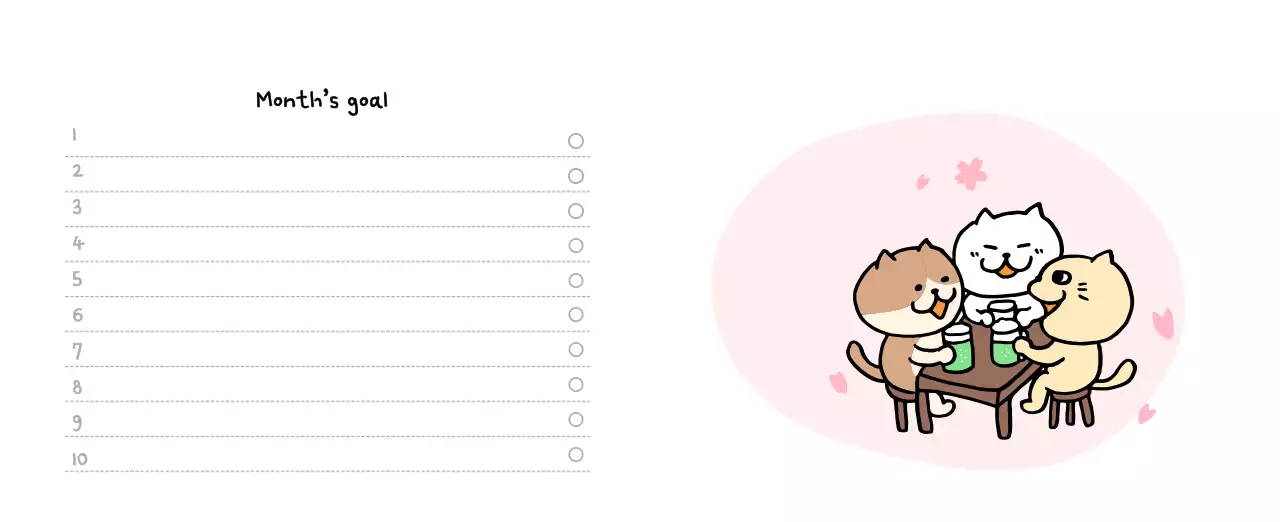 Ivory Cozy Daily Calendar