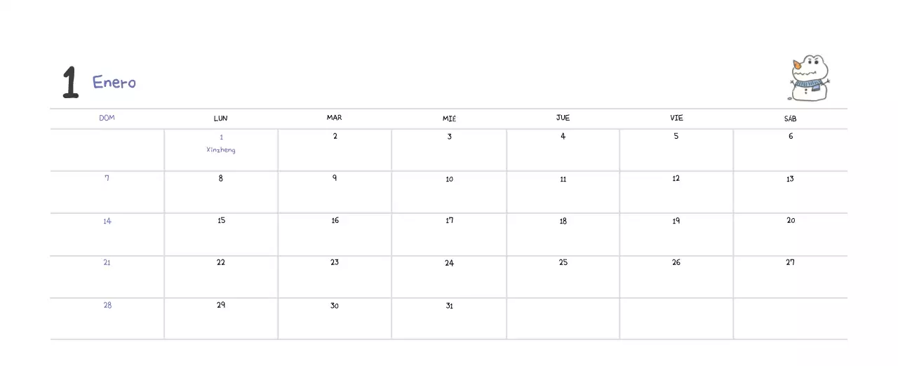 Un calendario con un bonito concepto de ilustración de Ago