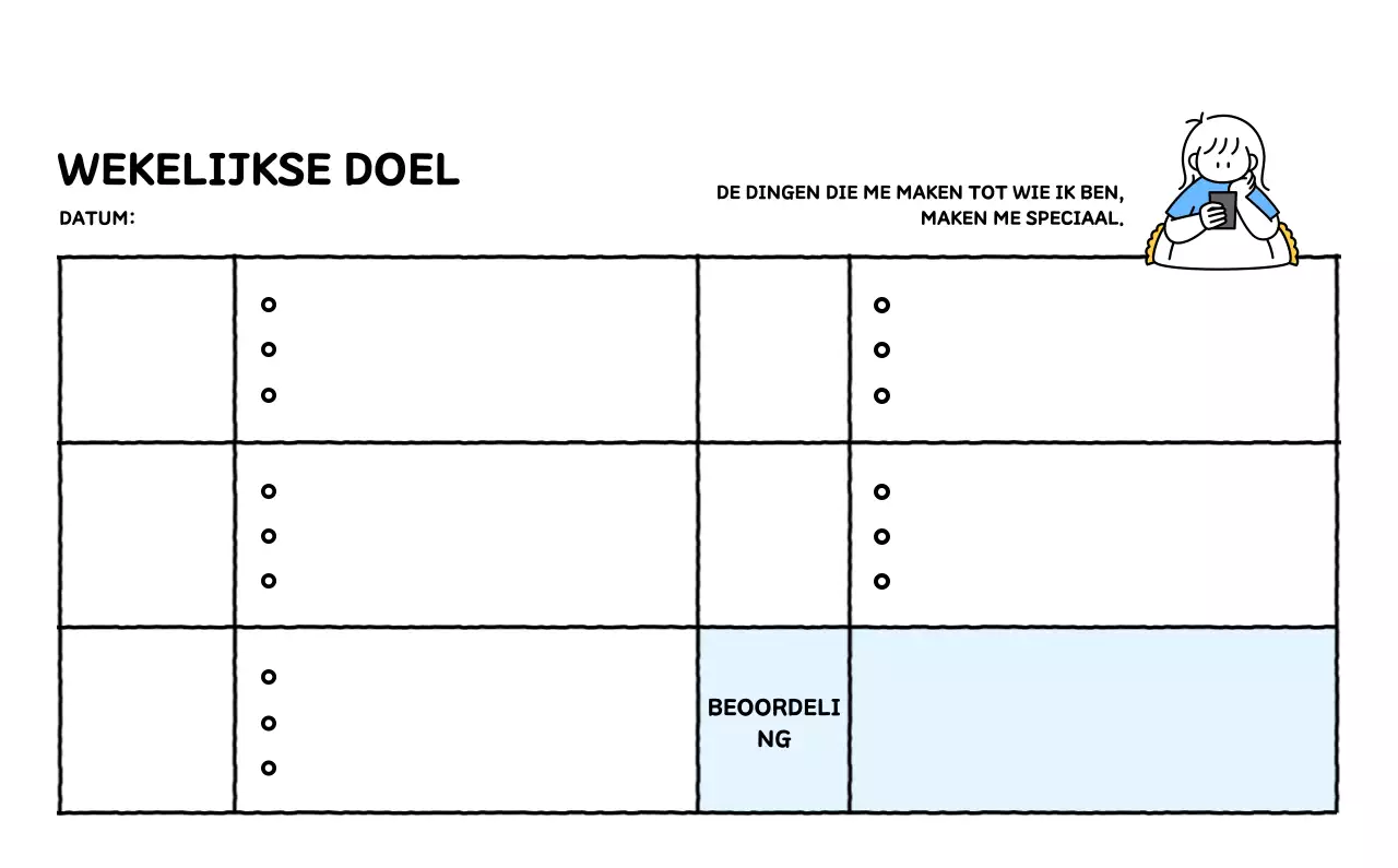 Geïllustreerde kalender met een mooie lijnstijl