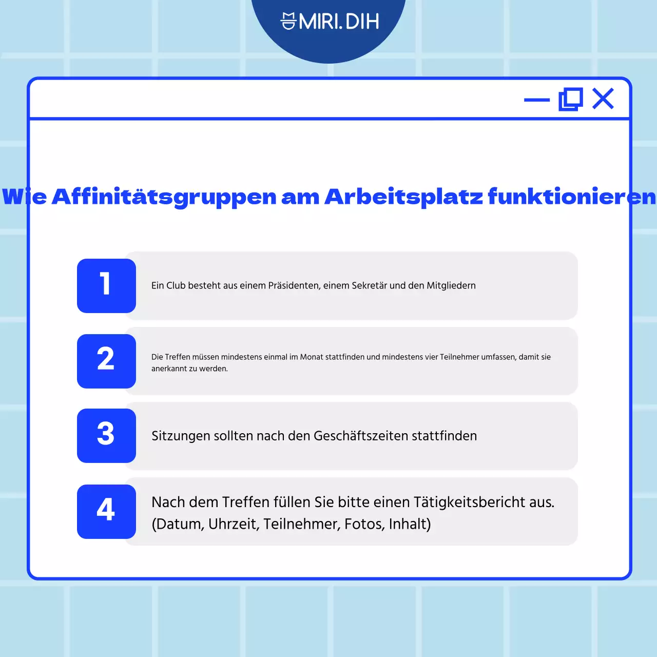 Blue Tidy Club Beschreibung