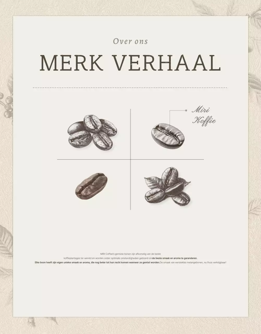 Beige en bruine vintage koffiebonen detailpagina