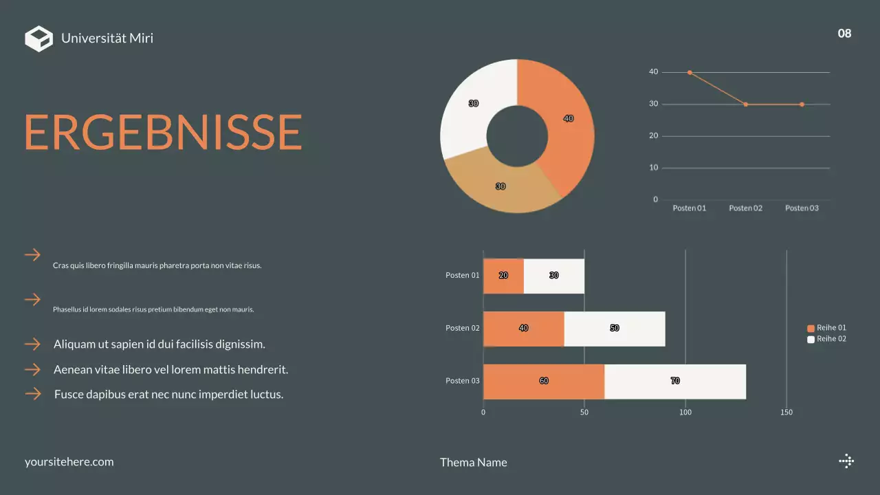 orange modern Projektübersicht Präsentation