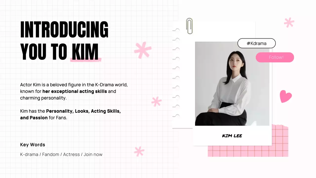 Pink Modern K-Drama Promotion Presentation