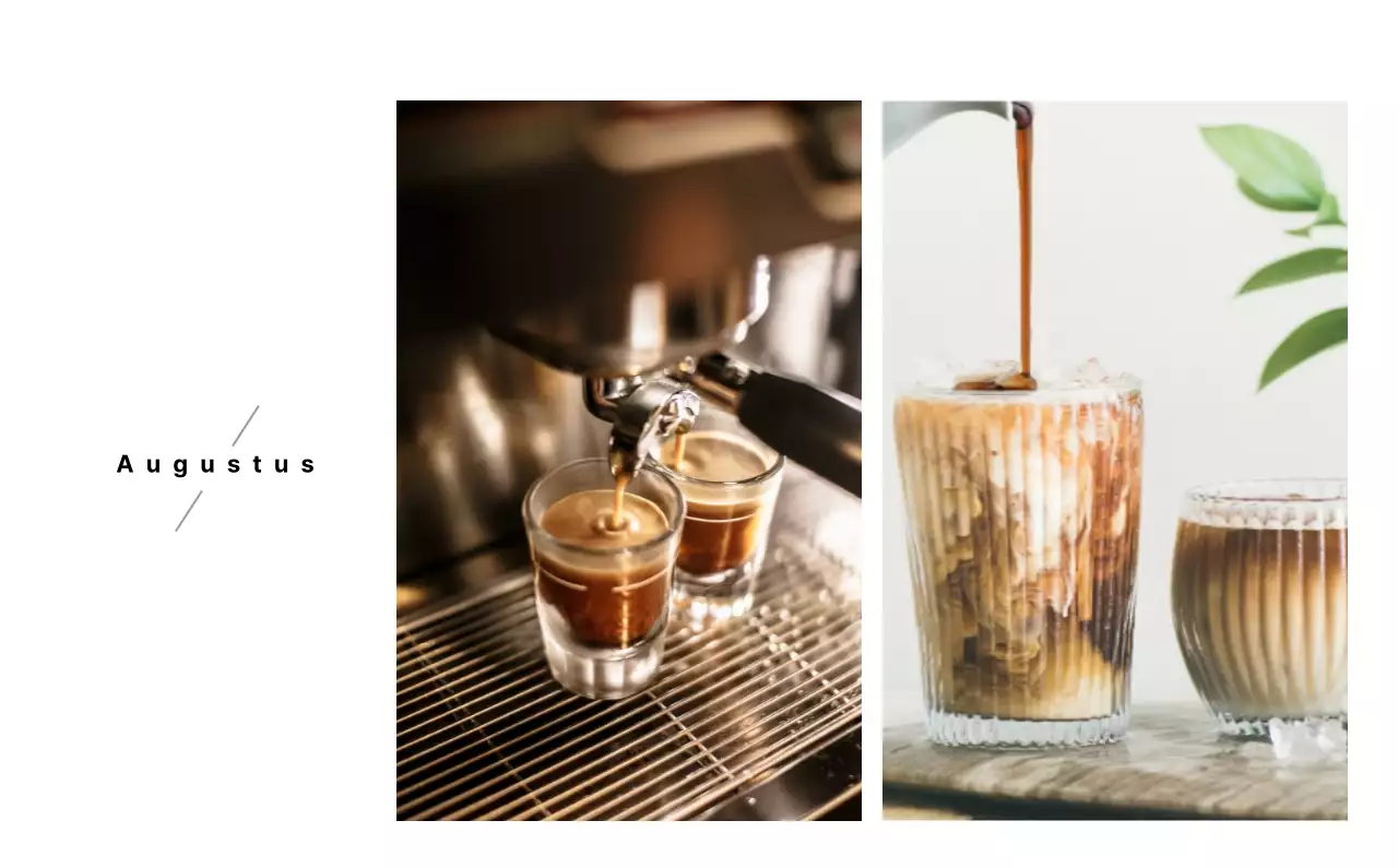 Een wit en bruin sentimenteel café