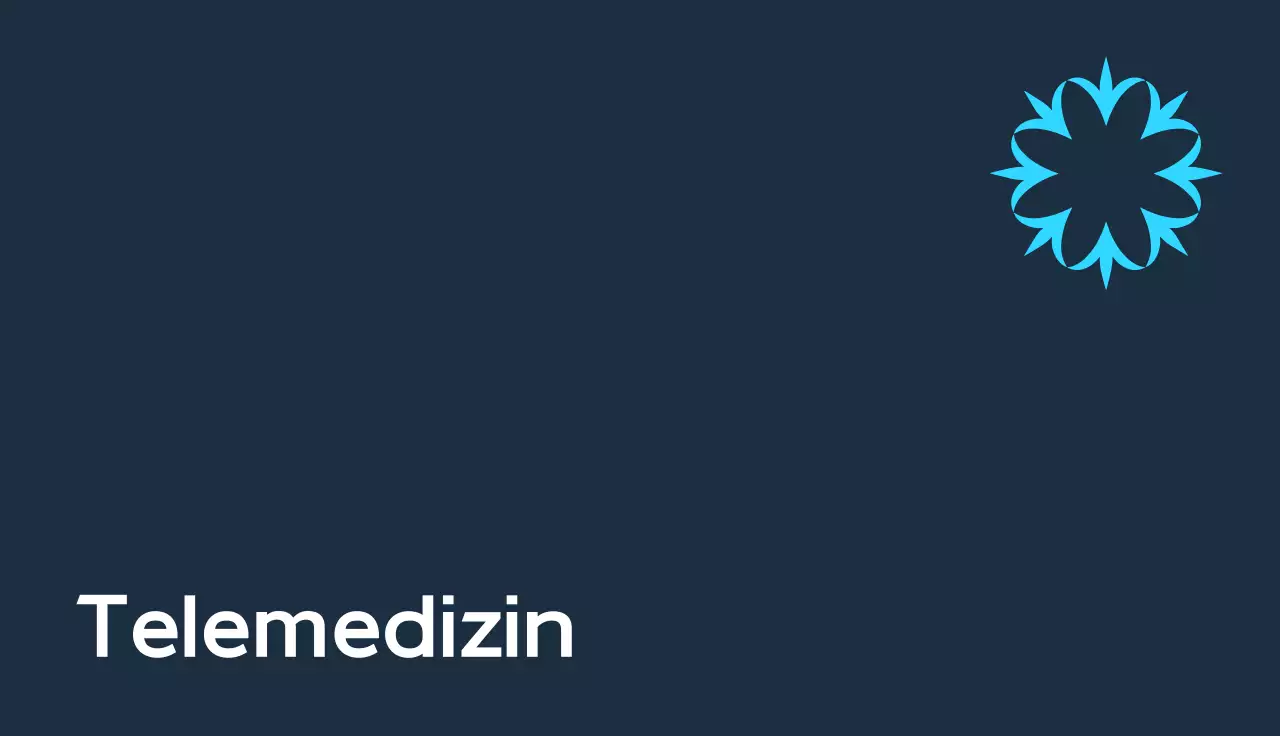 blaue professionelle Telemedizin-Visitenkarte