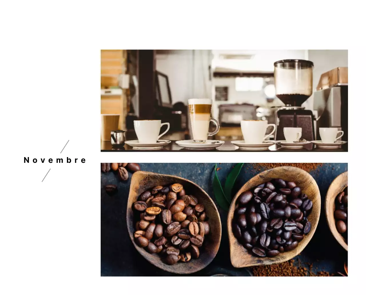 Un café sentimental blanc et brun