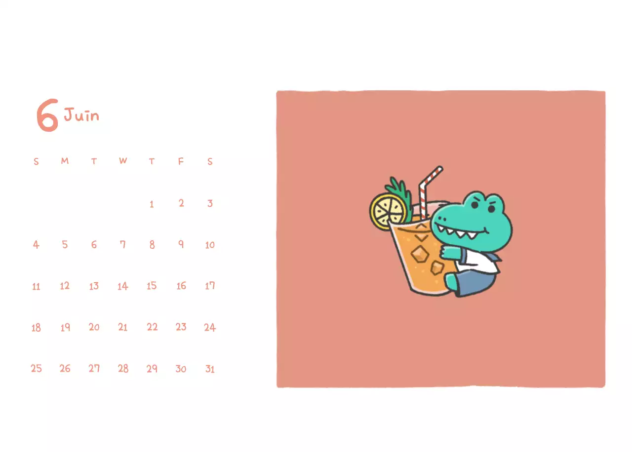 Un calendrier avec un concept d'illustration Ago mignon