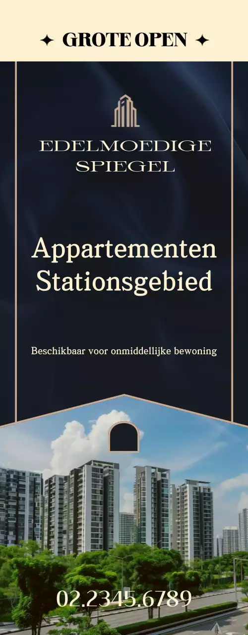 Zwarte advertenties voor luxe onroerend goed