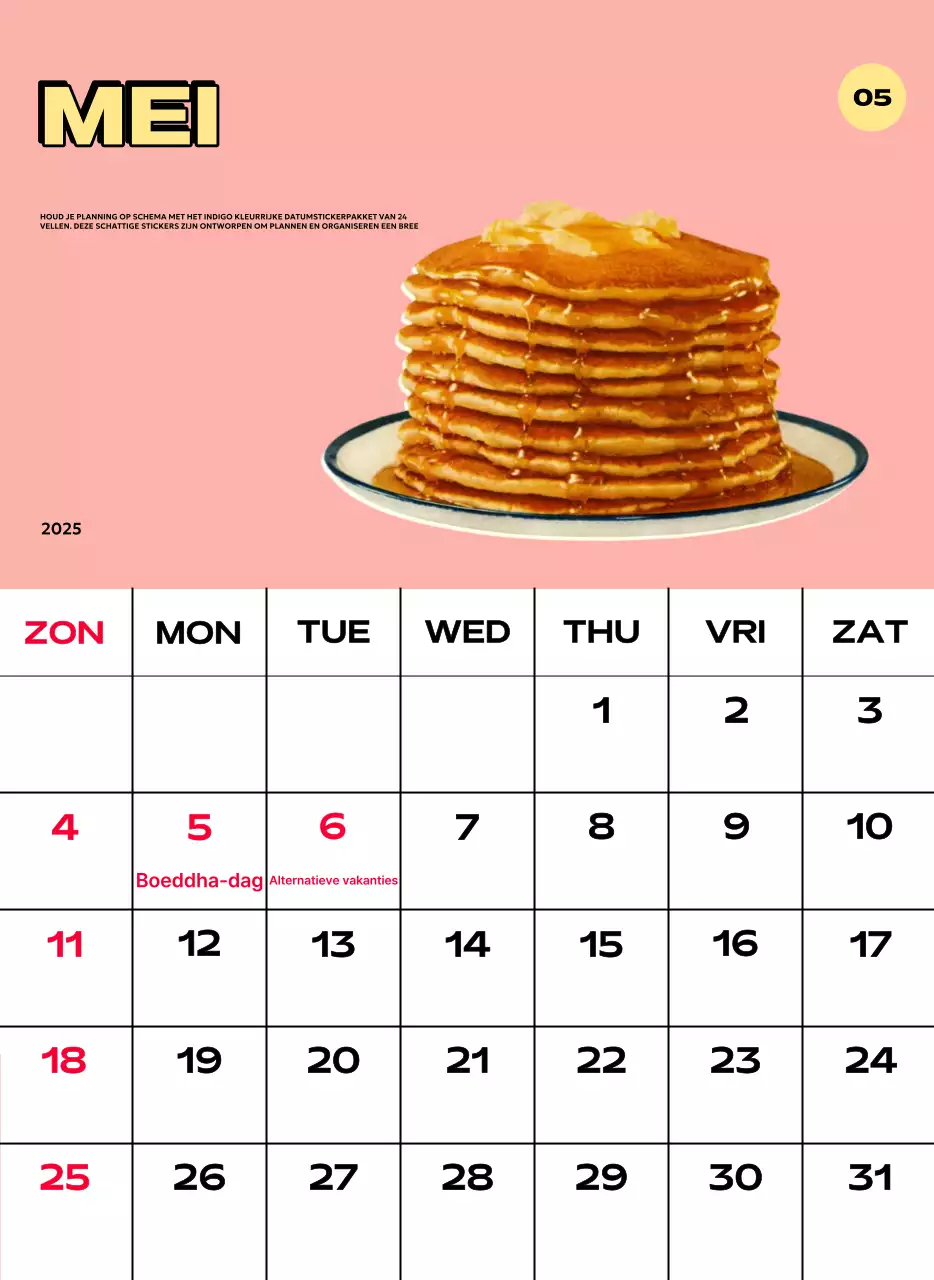 Kleurrijke kalenders met verschillende retro-illustraties
