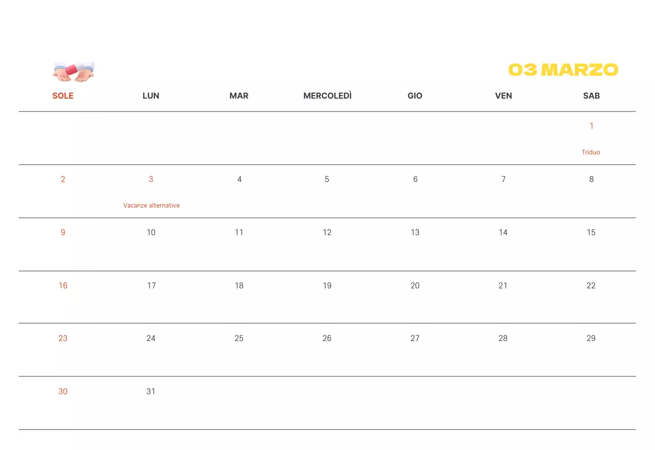 Un ospedale festivo con illustrazioni a tema salute e famiglia e accenti colorati