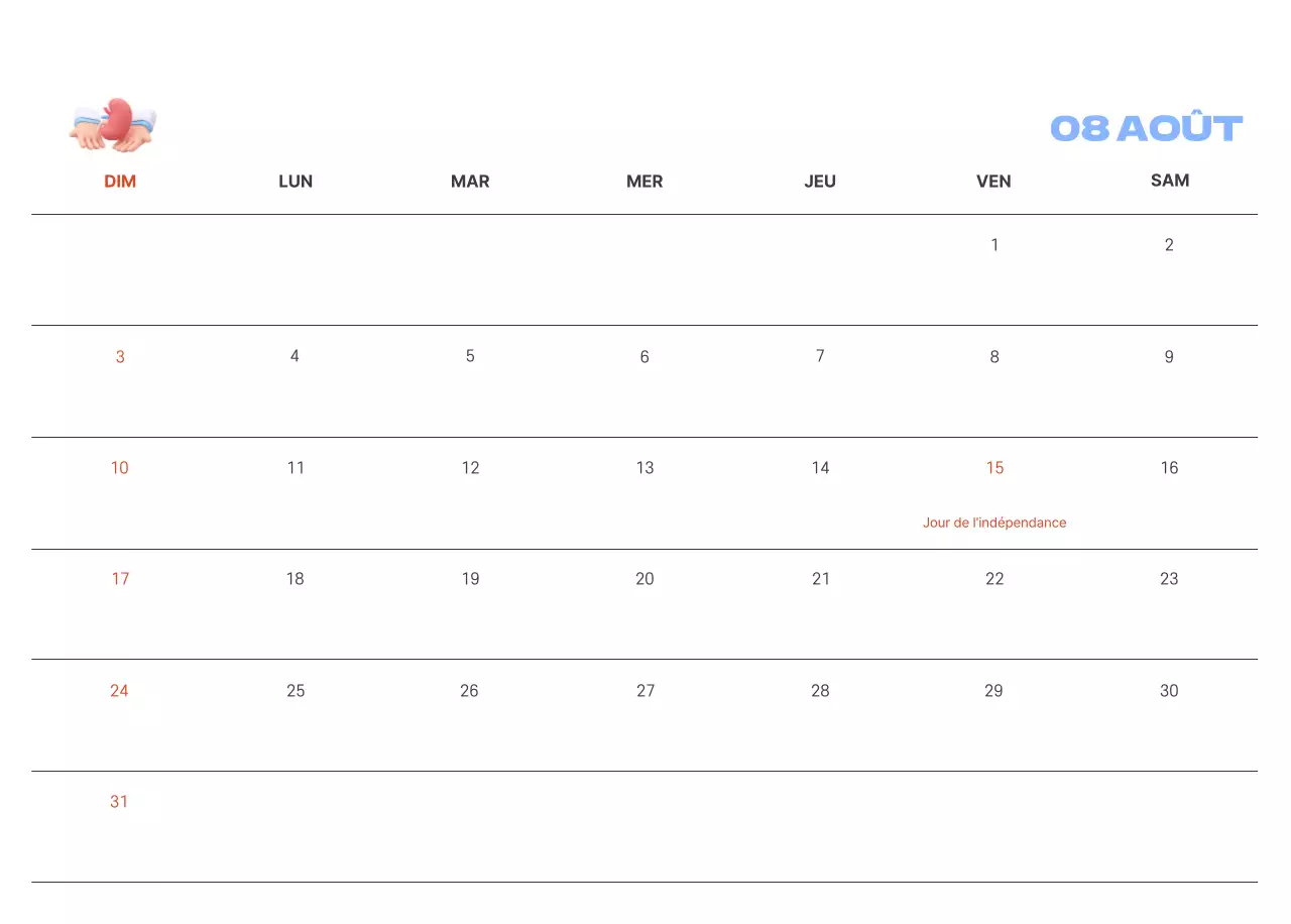 Un hôpital festif avec des illustrations sur le thème de la santé et de la famille et des accents colorés.