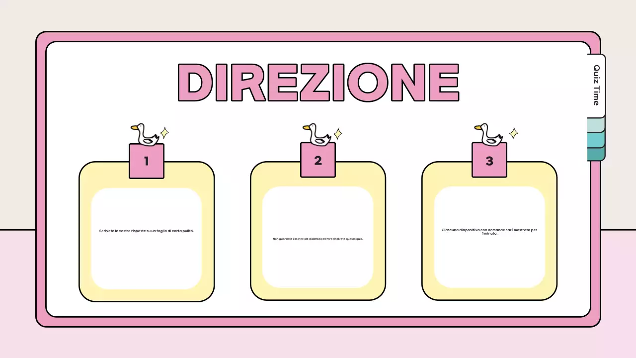 materiale di studio del quiz giocoso rosa