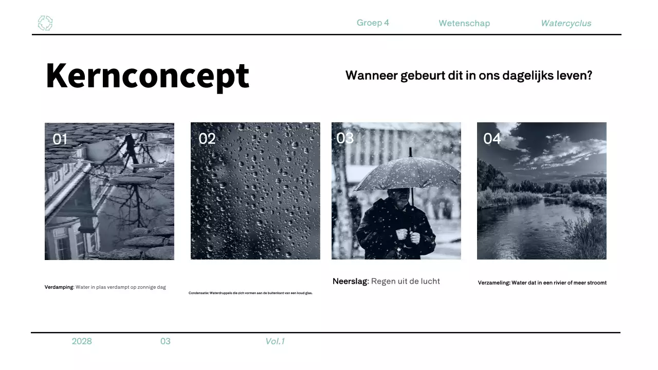 Minimalistisch Blauw 4de graad Wetenschapslesmateriaal