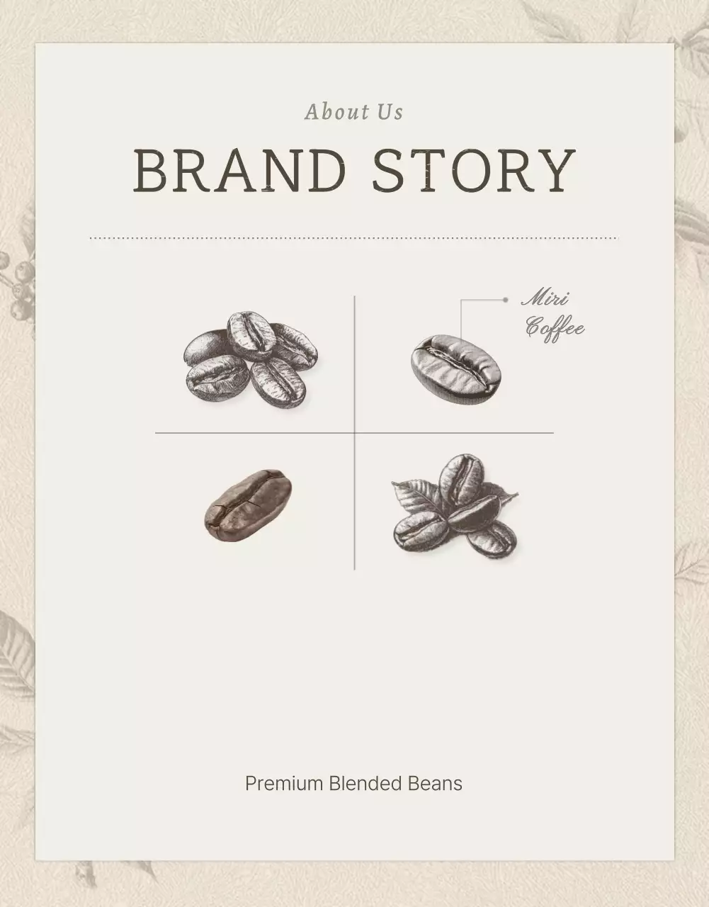 Cartaz de propaganda de café vintage bege