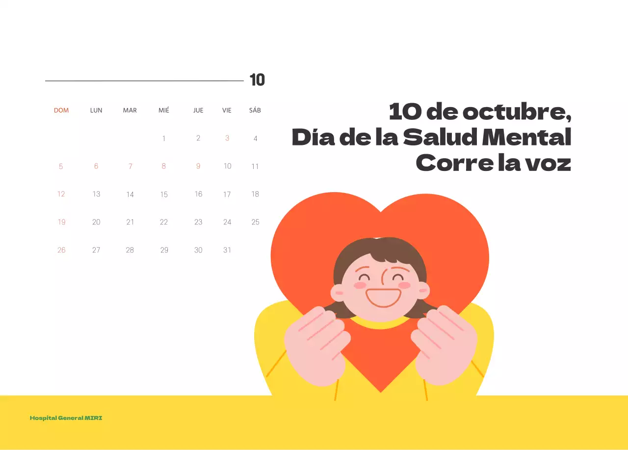 Un hospital festivo con ilustraciones de temática sanitaria y familiar y acentos de color