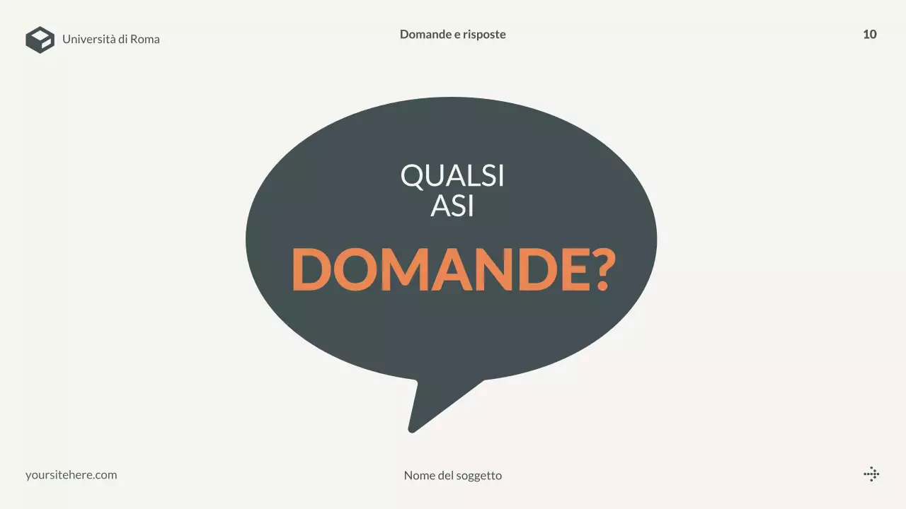 presentazione del progetto orange modern