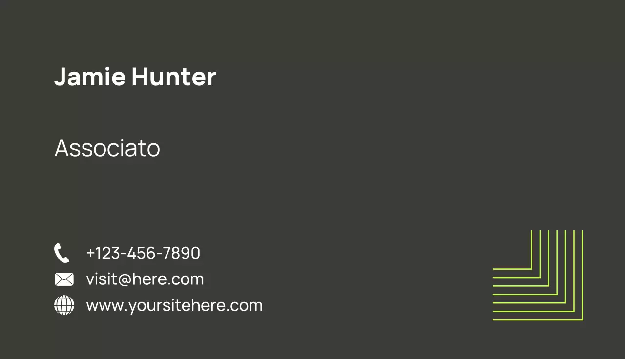 biglietto da visita moderno grigio