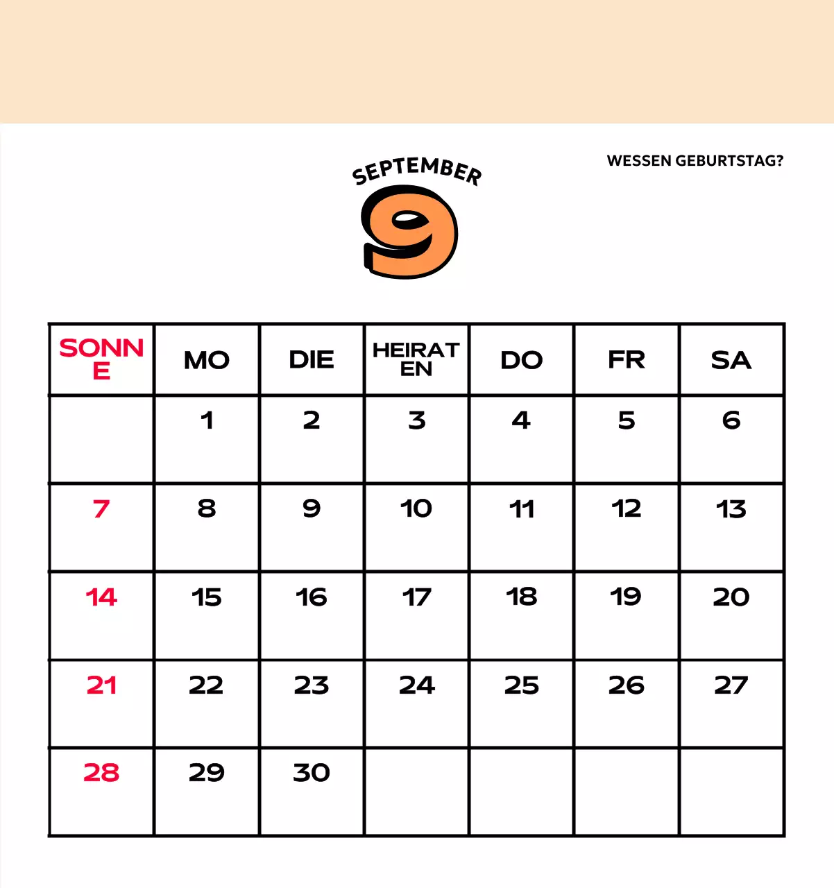 Bunte Kalender mit einer Vielzahl von Retro-Illustrationen