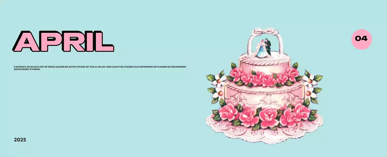 Kleurrijke kalenders met verschillende retro-illustraties