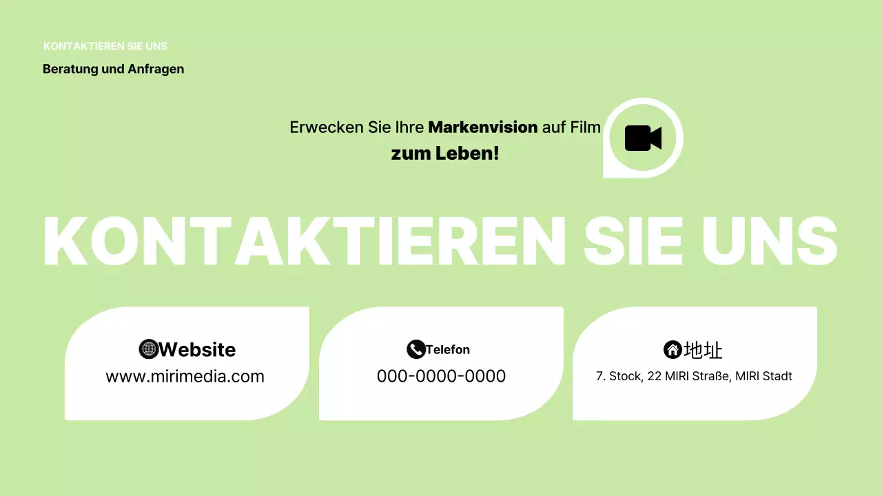 Jährliche Anzeige für modernes Filmemachen