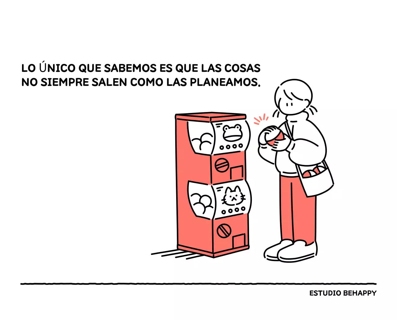 Calendario ilustrado con un bonito estilo de líneas