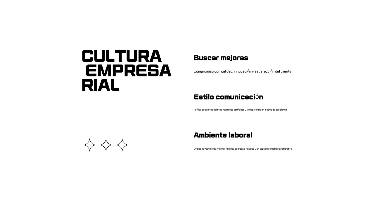 Presentaciones en blanco y negro para la incorporación de empleados