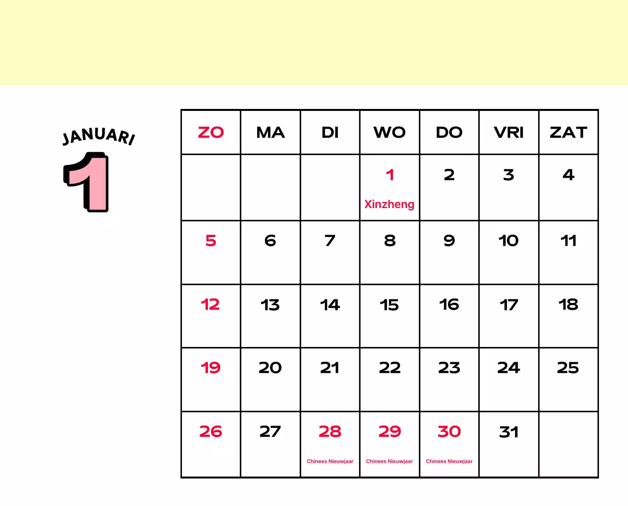 Kleurrijke kalenders met verschillende retro-illustraties