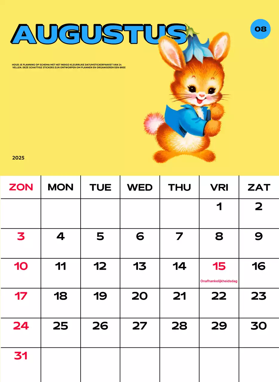 Kleurrijke kalenders met verschillende retro-illustraties