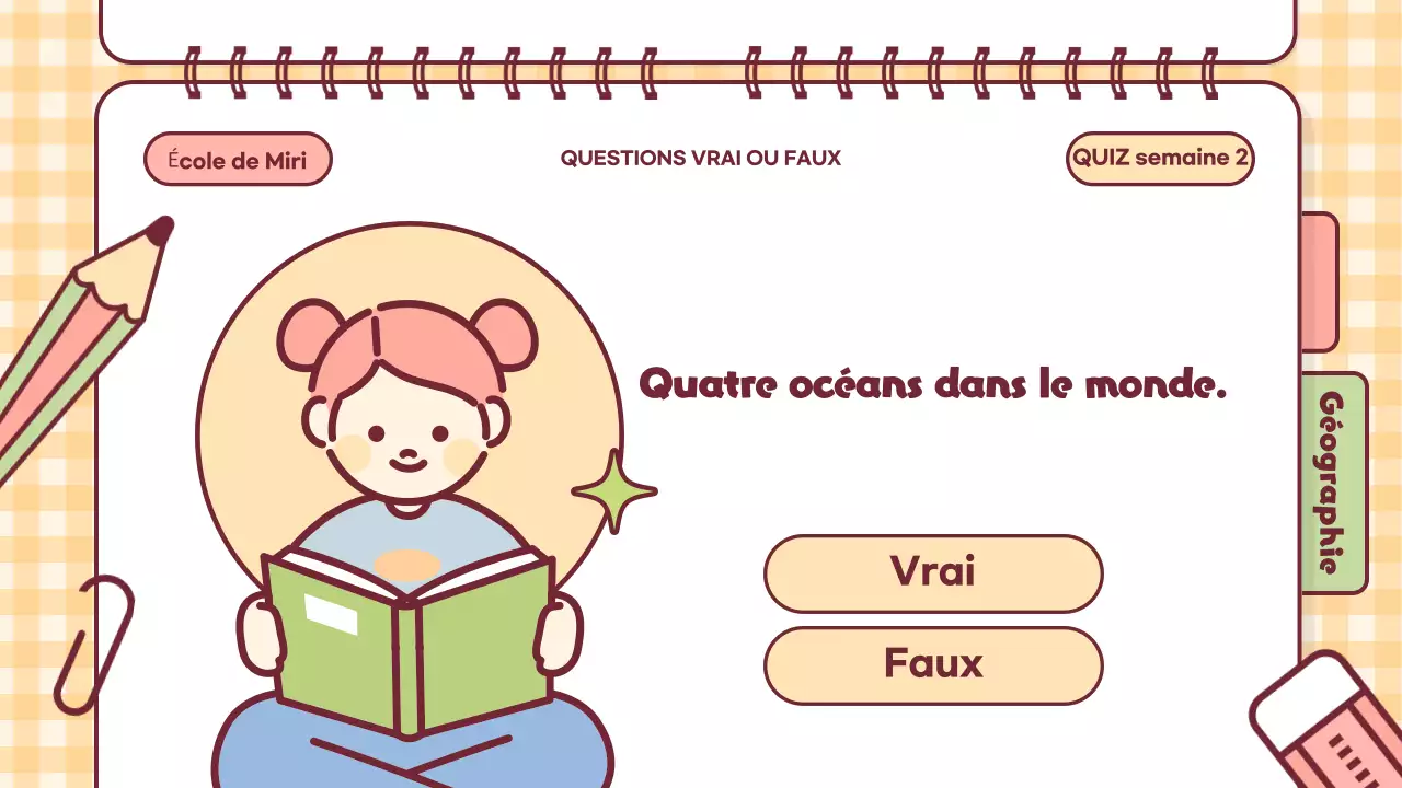 Présentation de la classe Pink Playful Quiz Time