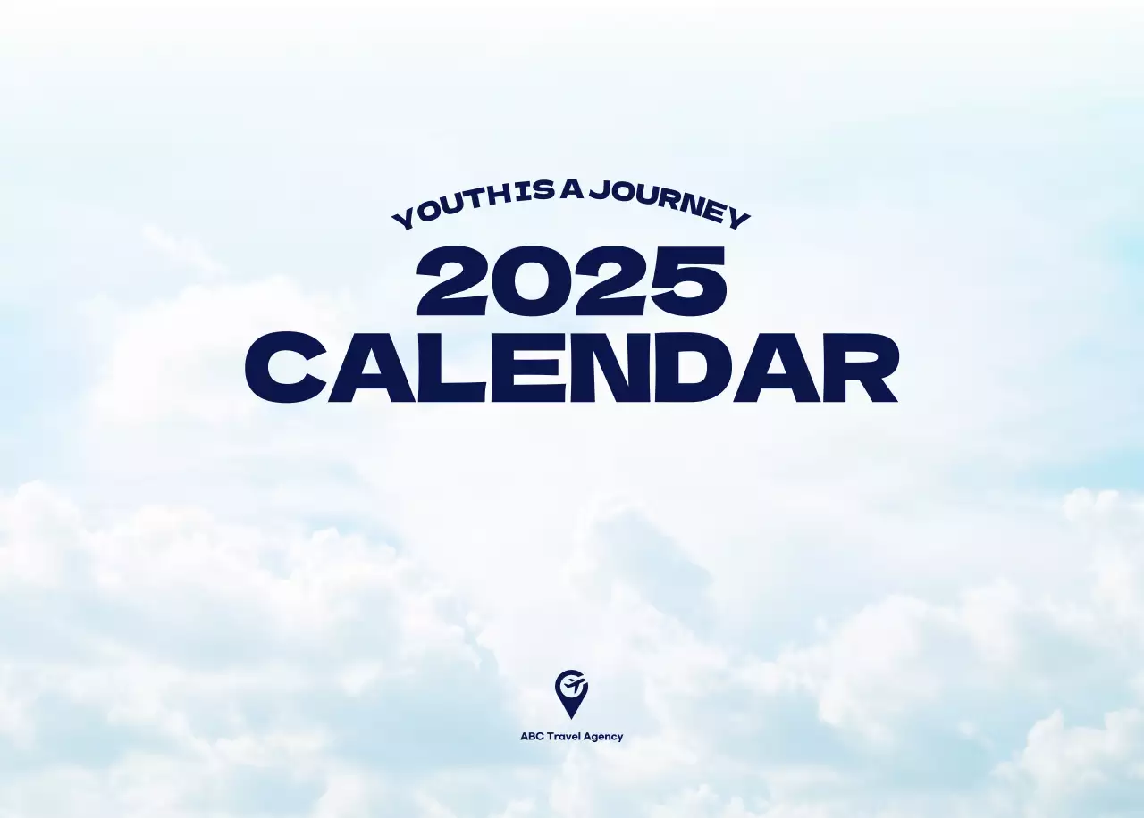 Sky photo clean calendar