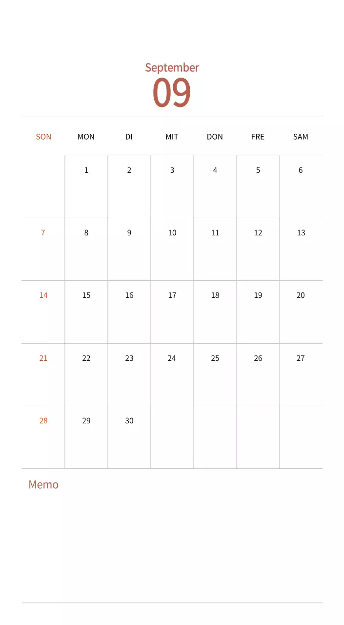 Stempelillustrationen mit einem warmen Konzept