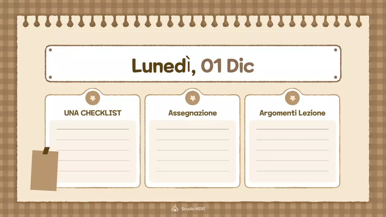 agenda di classe vintage beige