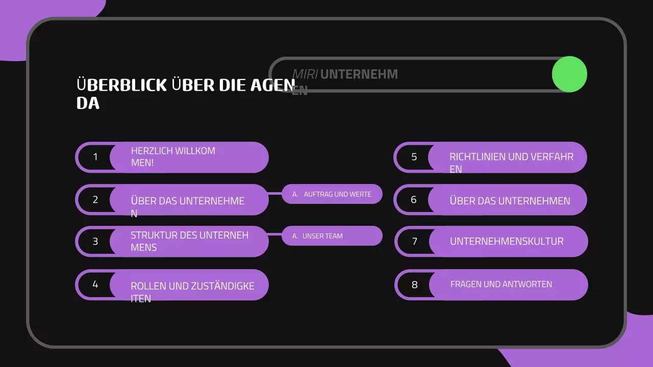 Schwarz Lila Niedlich Neue Mitarbeiter Onboarding Präsentation