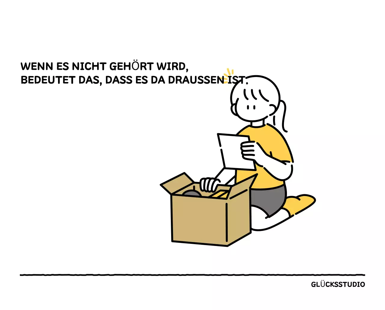 Illustrierter Kalender mit schönem Linienstil