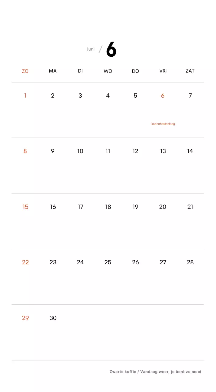 Eenvoudige bureaukalender met koffiefoto's voor cafés in witte tinten