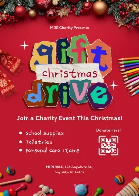 Red Creative Charity Event Poster