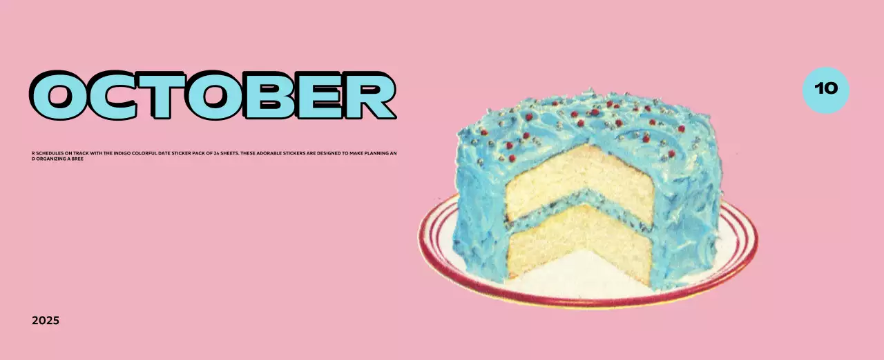 Colorful calendars with a variety of retro illustrations