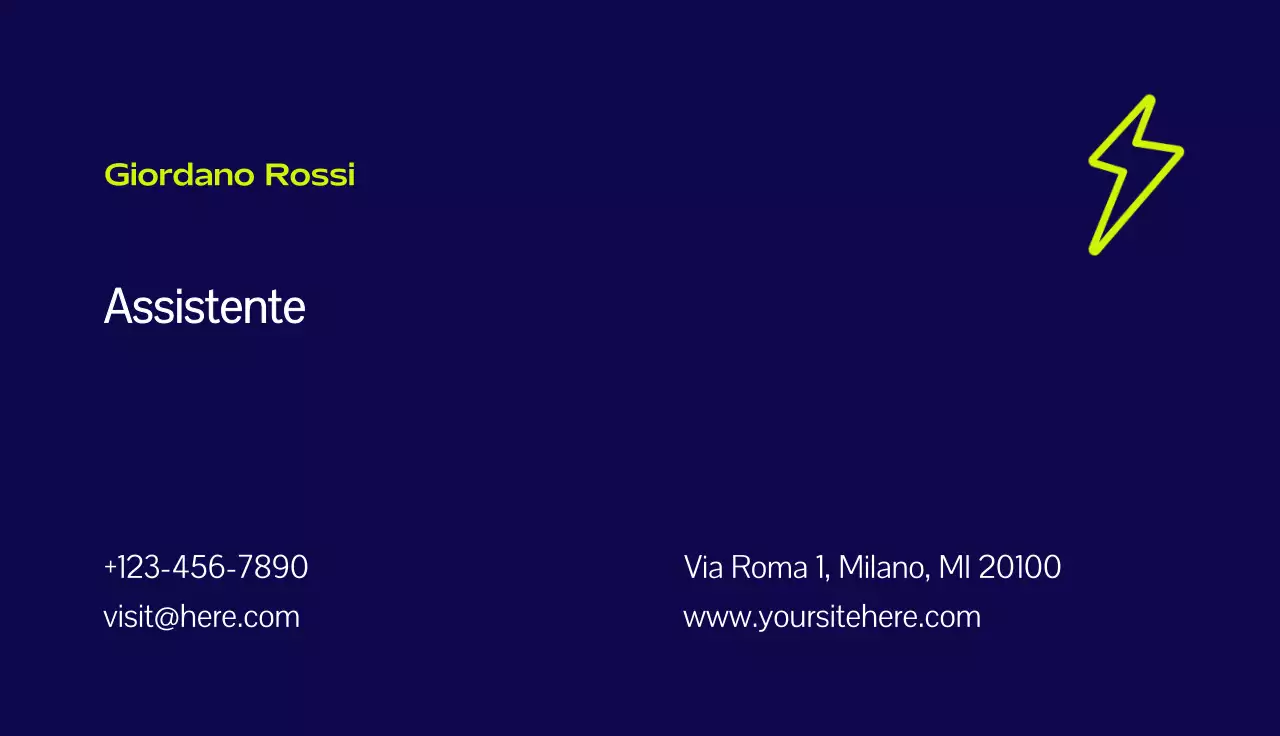 biglietto da visita moderno in stile navy