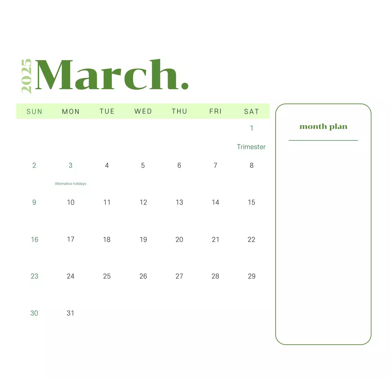 Lịch có hình minh họa tuổi trẻ trên nền xanh vàng