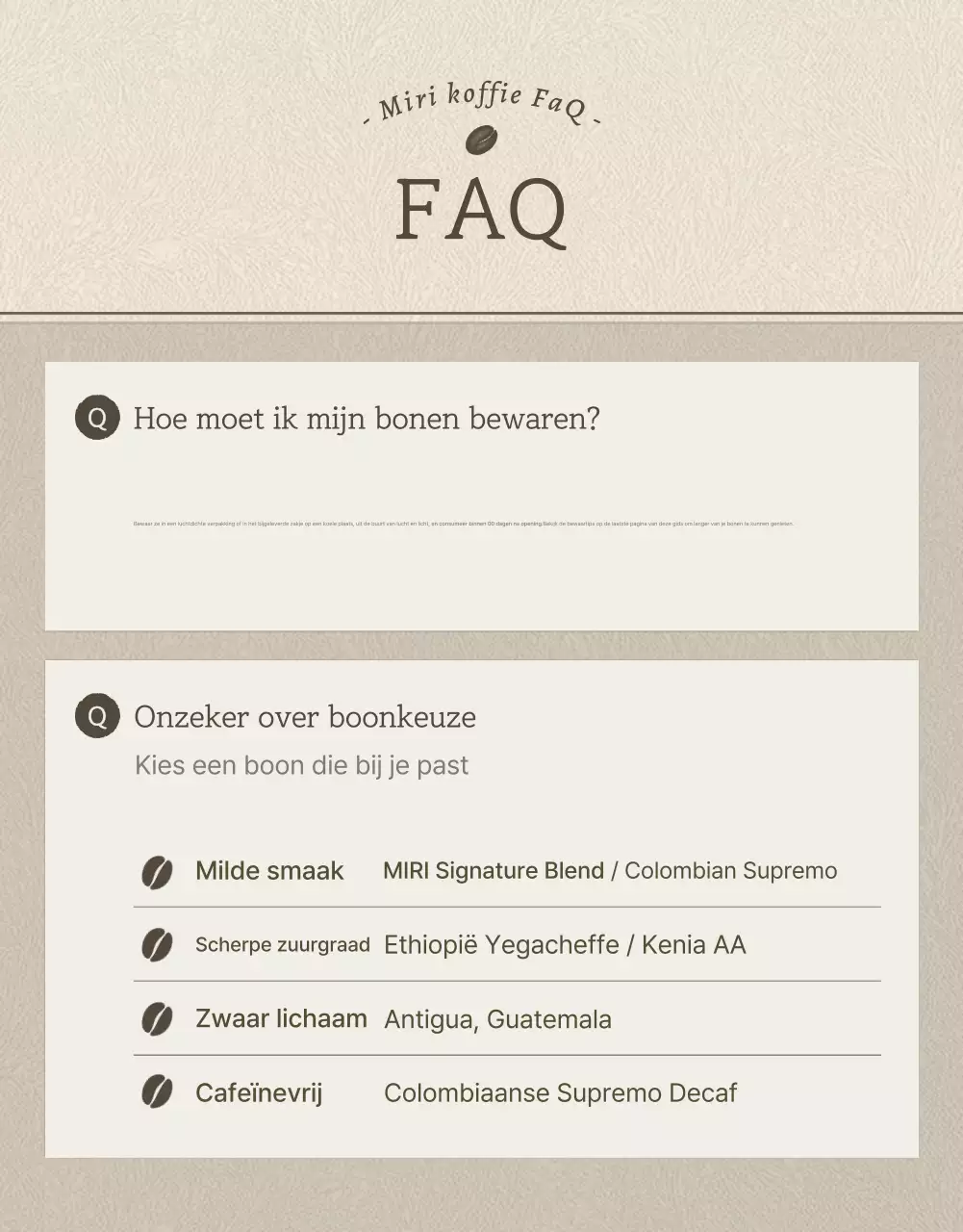 Beige en bruine vintage koffiebonen detailpagina