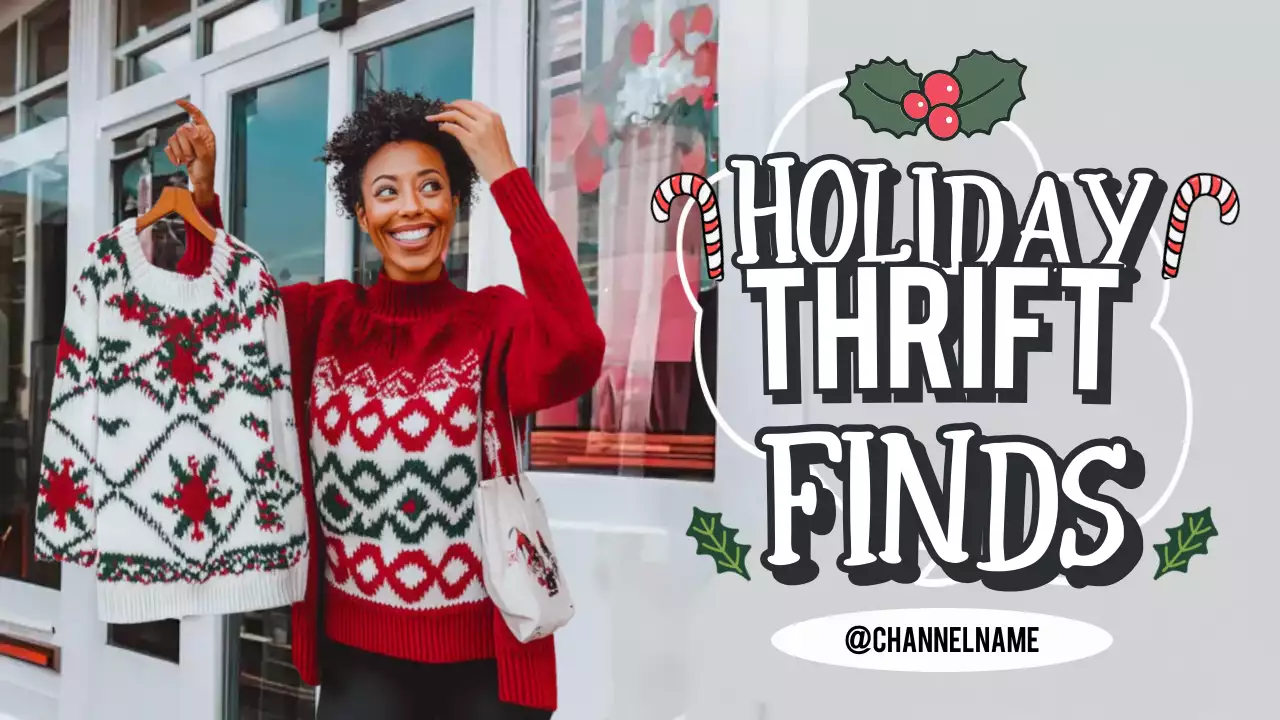 Red Vintage Holiday Promotion YouTube Thumbnail