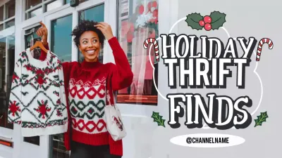 Red Vintage Holiday Promotion YouTube Thumbnail