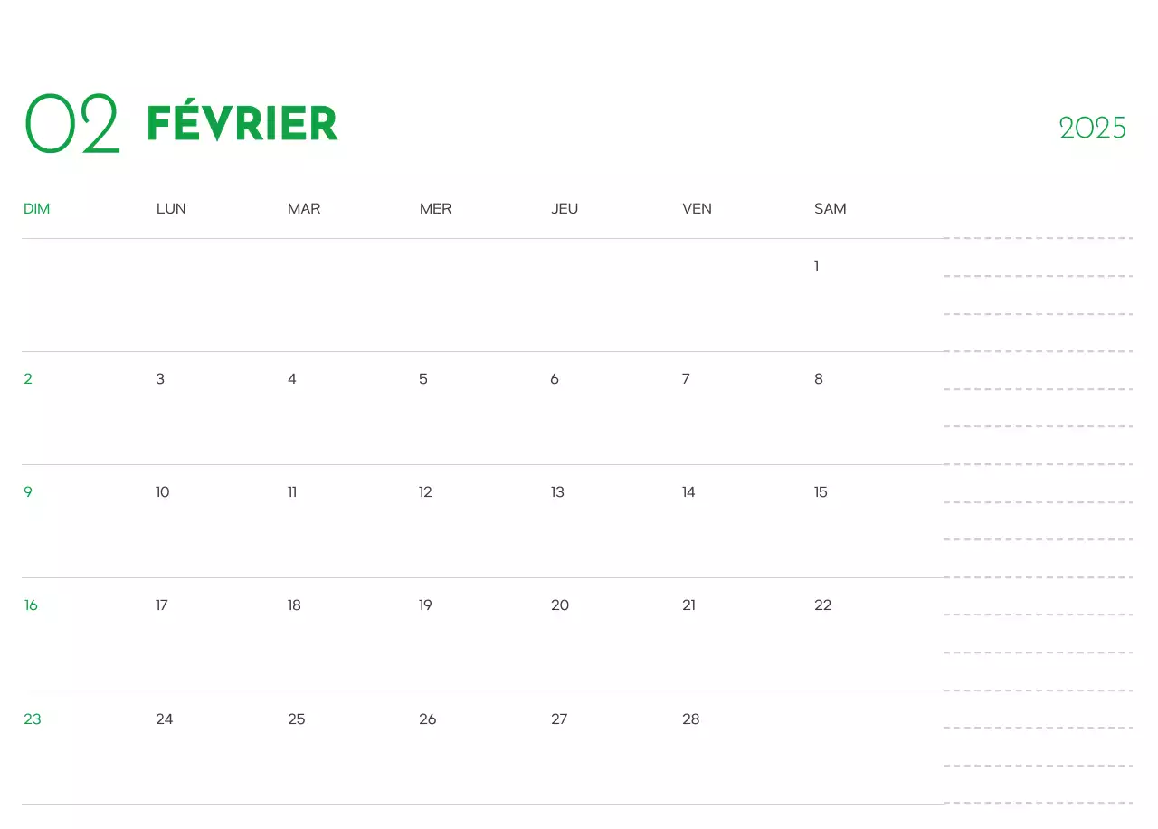 Un calendrier avec une photo de chiot et un message mignon dans une couleur verte.