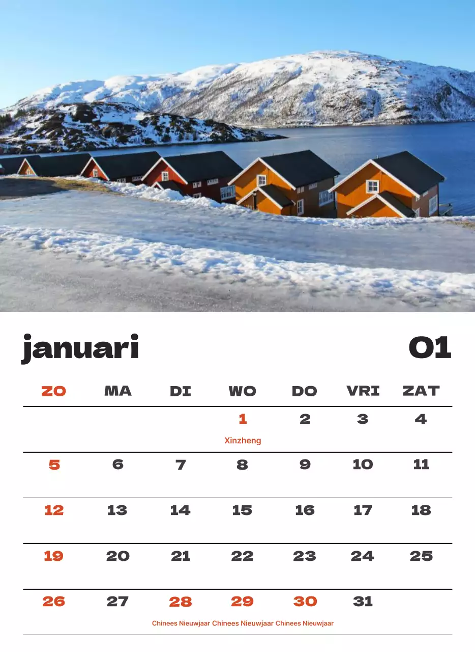 Hemels schone kalender