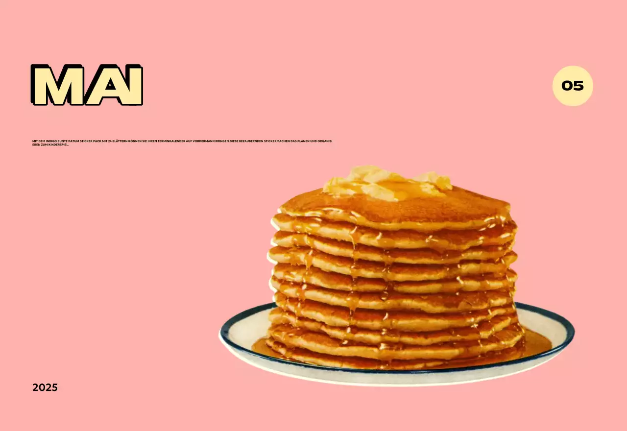 Bunte Kalender mit einer Vielzahl von Retro-Illustrationen