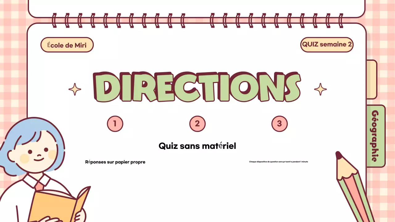 Présentation de la classe Pink Playful Quiz Time