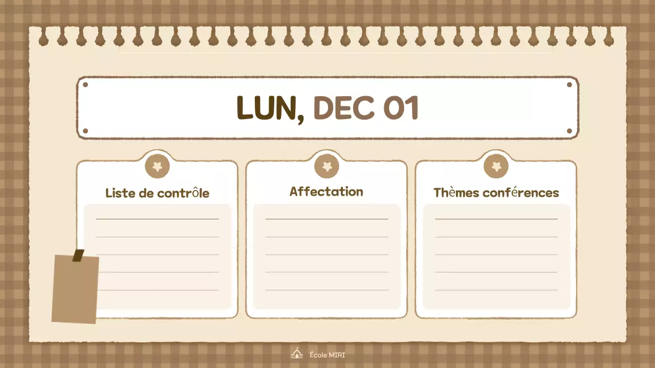 beige vintage class agenda