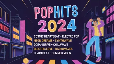 Neon Trendy Music Playlist YouTube Thumbnail