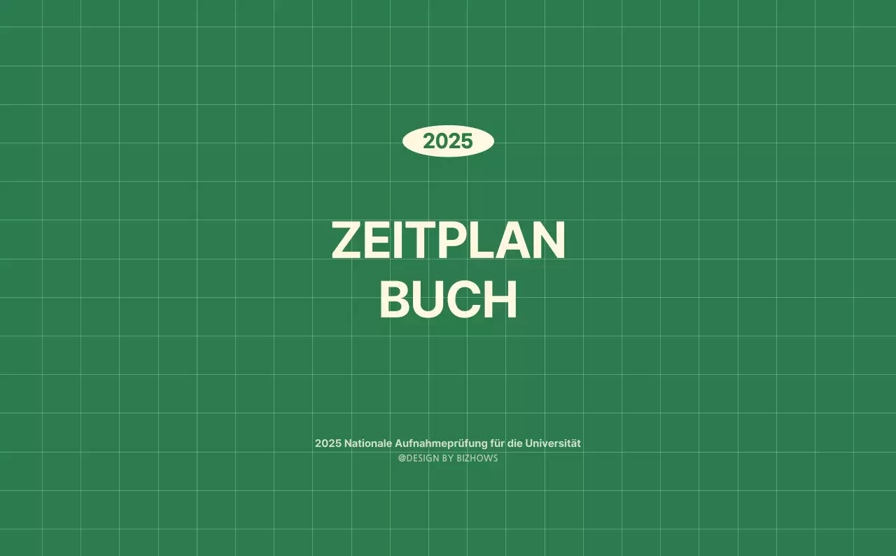 SAT D-Day Notizblock Konzept Wandkalender in grün und hellgelb
